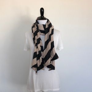 J.Crew Striped cotton scarf